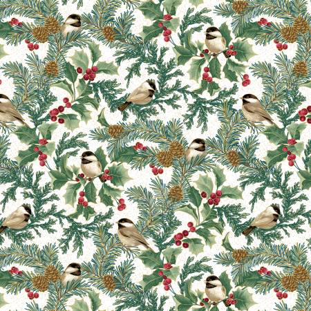 Winter Chickadees White