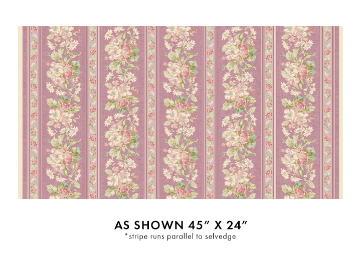 Apple Blossom Stripe Washed Rose
