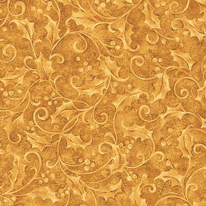 Star Of Wonder Star Of Light By Nancy Halvorsen For Benartex By The 1/2 Yard Holly Gold