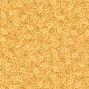 Nancy Halvorsen Autumn Breeze By The 1/2 Yard Acorn Twirl Gold