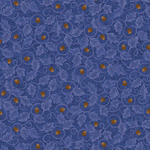Nancy Halvorsen Autumn Breeze By The 1/2 Yard Acorn Twirl Blue