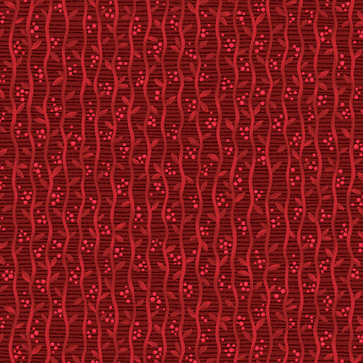 Nancy Halvorsen Autumn Breeze By The 1/2 Yard Harvest Stripe Red