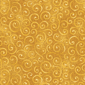 Nancy Halvorsen Autumn Breeze By The 1/2 Yard Swirling Winds Gold
