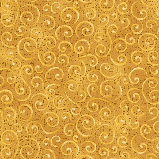 Nancy Halvorsen Autumn Breeze By The 1/2 Yard Swirling Winds Gold