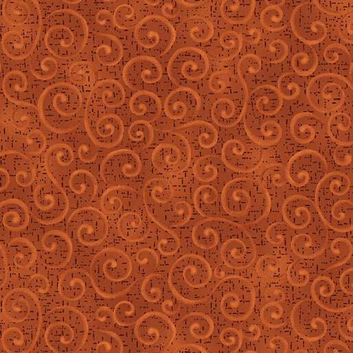 Nancy Halvorsen Autumn Breeze By The 1/2 Yard Swirling Winds Chestnut