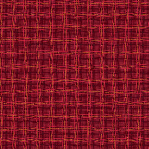 Nancy Halvorsen Autumn Breeze By The 1/2 Yard Rambling Plaid Red