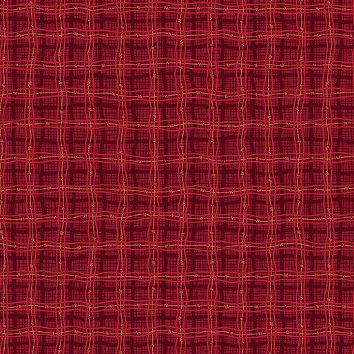 Nancy Halvorsen Autumn Breeze By The 1/2 Yard Rambling Plaid Red