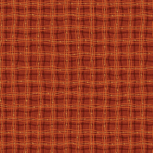 Nancy Halvorsen Autumn Breeze By The 1/2 Yard Rambling Plaid Pumpkin