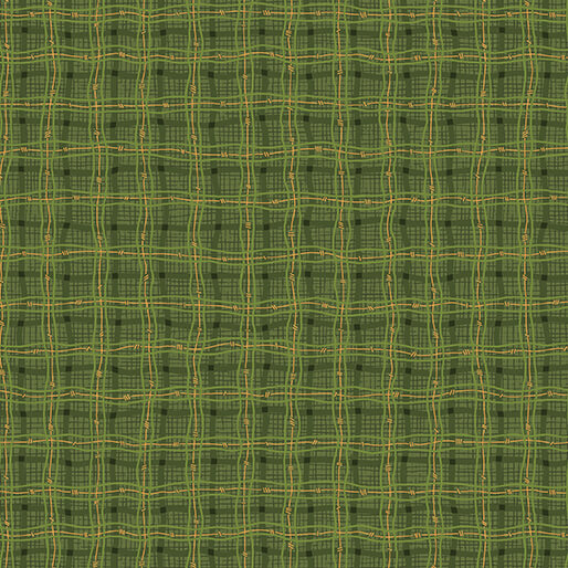 Nancy Halvorsen Autumn Breeze By The 1/2 Yard Rambling Plaid Green