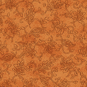 Nancy Halvorsen Autumn Breeze By The 1/2 Yard Drifting Silhouette Pumpkin