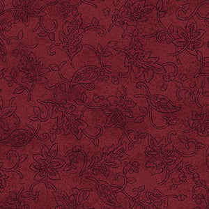 Nancy Halvorsen Autumn Breeze By The 1/2 Yard Drifting Silhouette Wine