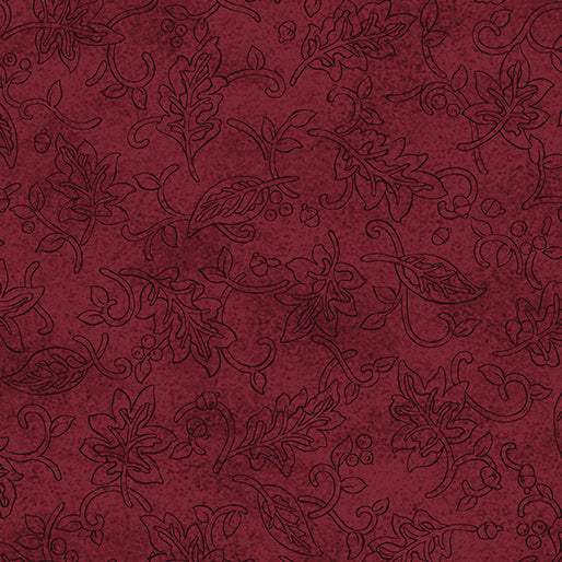 Nancy Halvorsen Autumn Breeze By The 1/2 Yard Drifting Drifting Silhouette Wine