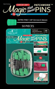 Magic Pins FLAT HEAD PATCHWORK EXTRA FINE 50pc