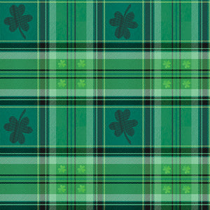 100% Cotton Quilting by the 1/2 Yard Blank Quilting Shamrock Plaid