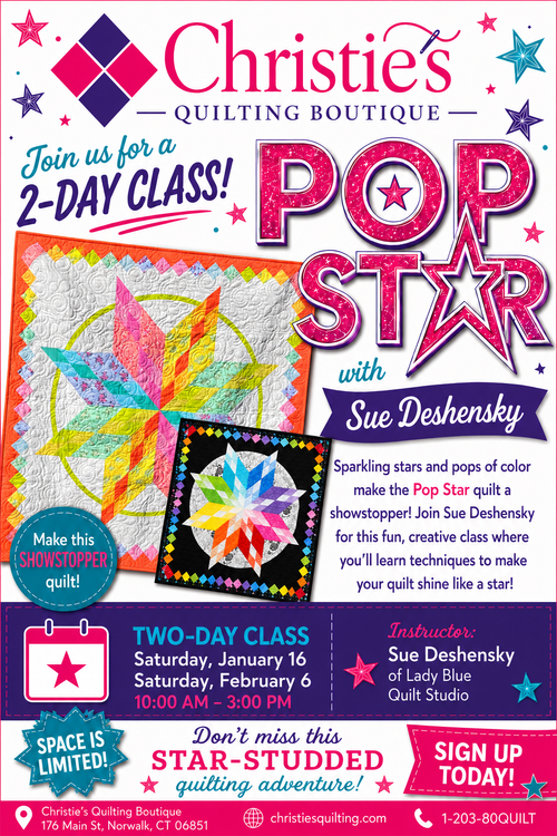 1/16/2027 & 02/06/2027 Pop Star By Sue Deshensky Class 10-4 2 Day Class