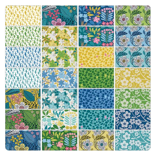 5" Charm Pack 42 Squares Blooming Color 2