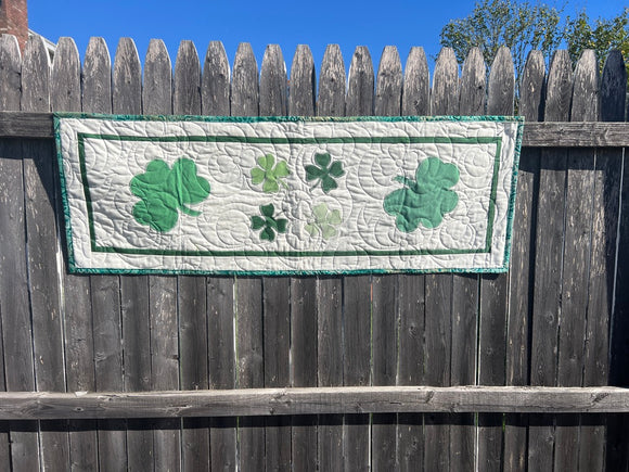 Shamrock Table Runner Quilt 17x47