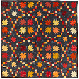 Swirling Leaves Pattern This cute quilt is perfect for those cozy autumnal days.  Finished size: 100" x 100"