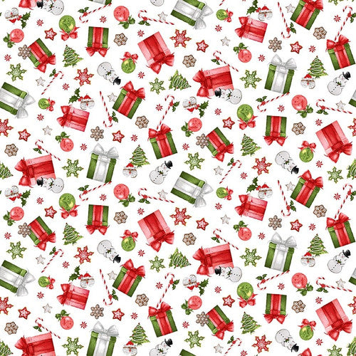 Pre Order Ships May 2024 Studioe Fabrics Christmas Candy Cane Lane By Kathleen Francour By The 1/2 Yard