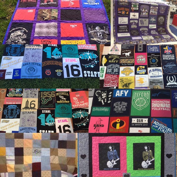 Learn To Make A T- Shirt Quilt Class Mondays 10-12 & Saturday's 1-3 PM