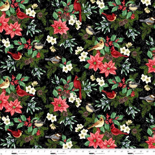 Blooms Of The Holidays Fat Quarter Bundle 10 Pieces
