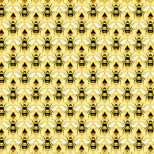 Benartex By The 1/2 Yard Buzzworthy Bee Geo