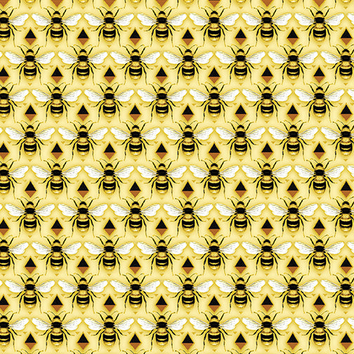 Benartex By The 1/2 Yard Buzzworthy Bee Geo