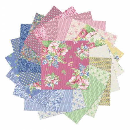 10" Charm Pack 42 Squares April's Garden