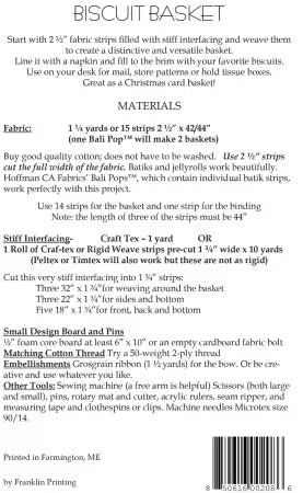 Biscuit Basket Pattern
