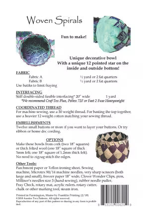 Wooven Spiral Basket Pattern