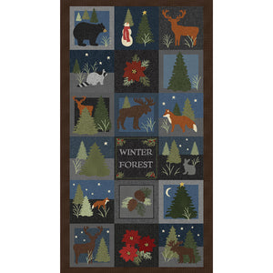 BENARTEX FABRICS WINTER FOREST WINTER FOREST PANEL100% Cotton by the Panel 24"