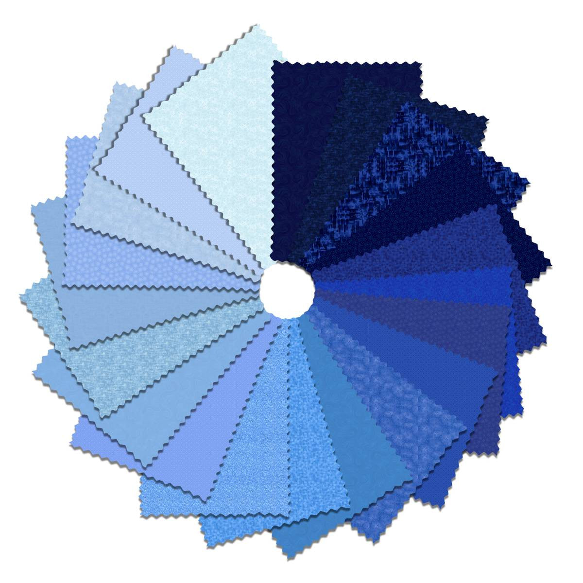 5' Charm Pack 42 Squares Blue Moon