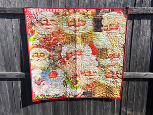 Santa Christmas Quilt 41x44"