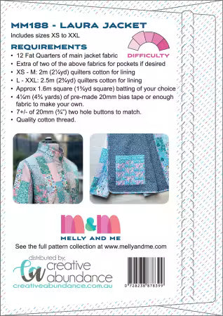 Laura Jacket Pattern Size xs-XXL