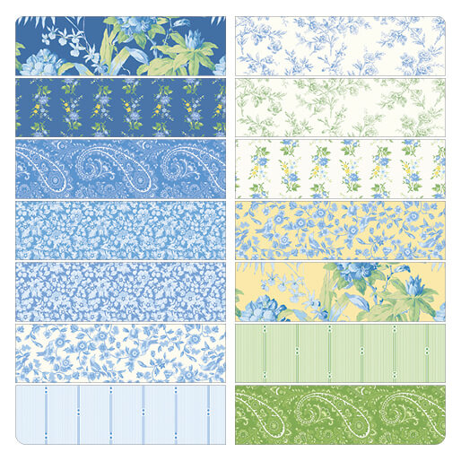 DECEMBER PREORDER -- Celebrating Blue Fat Quarter Bundle 14 Prints