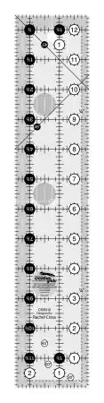 Creative Grids Quilt Ruler 2-1/2in x 12-1/2in Rectangle # CGR212