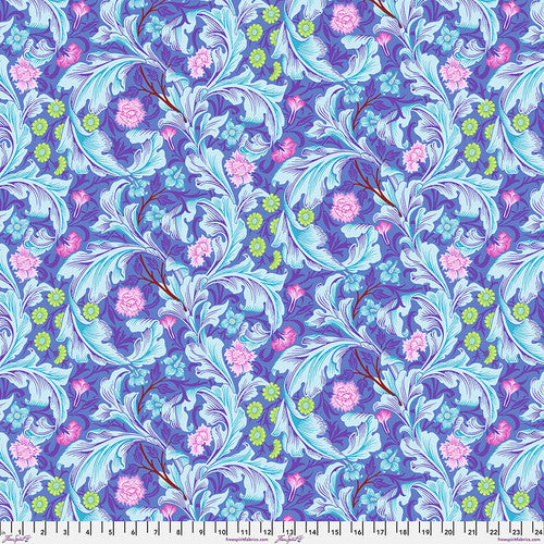 Pre Order Ships In December Kaffe x Morris & Co. Cotton Lawn By The 1/2 Yard Leicester - Cobalt