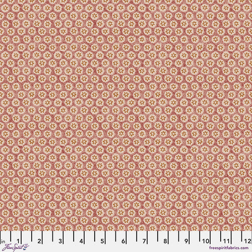 William Morris Bexleyheath Cotton Lawn Collection By The 1/2 Yard Honeycombe - Berry