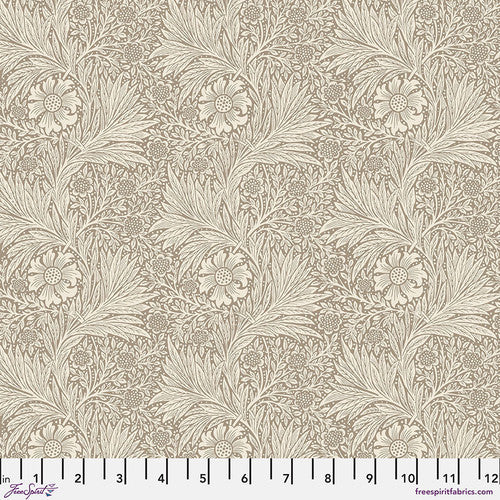 William Morris Bexleyheath Cotton Lawn Collection By The 1/2 Yard Marigold - Biscuit