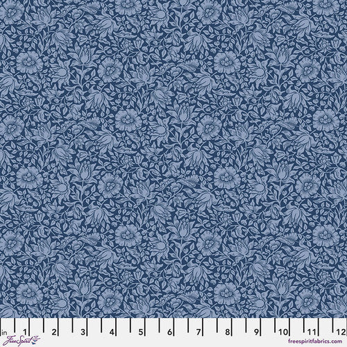 William Morris Bexleyheath Cotton Lawn Collection By The 1/2 Yard Mallow - Inky