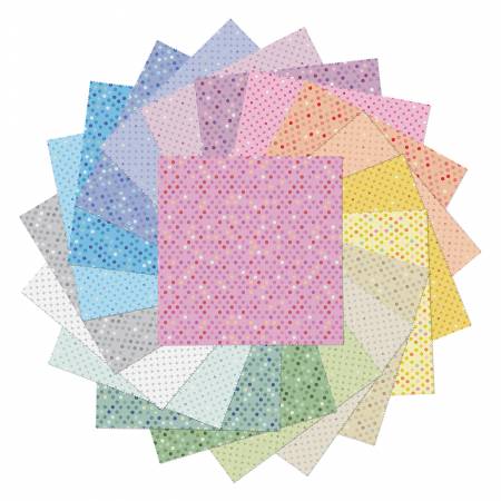 10" Charm Pack 42 Squares  Dazzle Dots 2