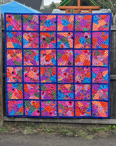 Crazy Quilt Kaffe Fassett Quilt 62x62"