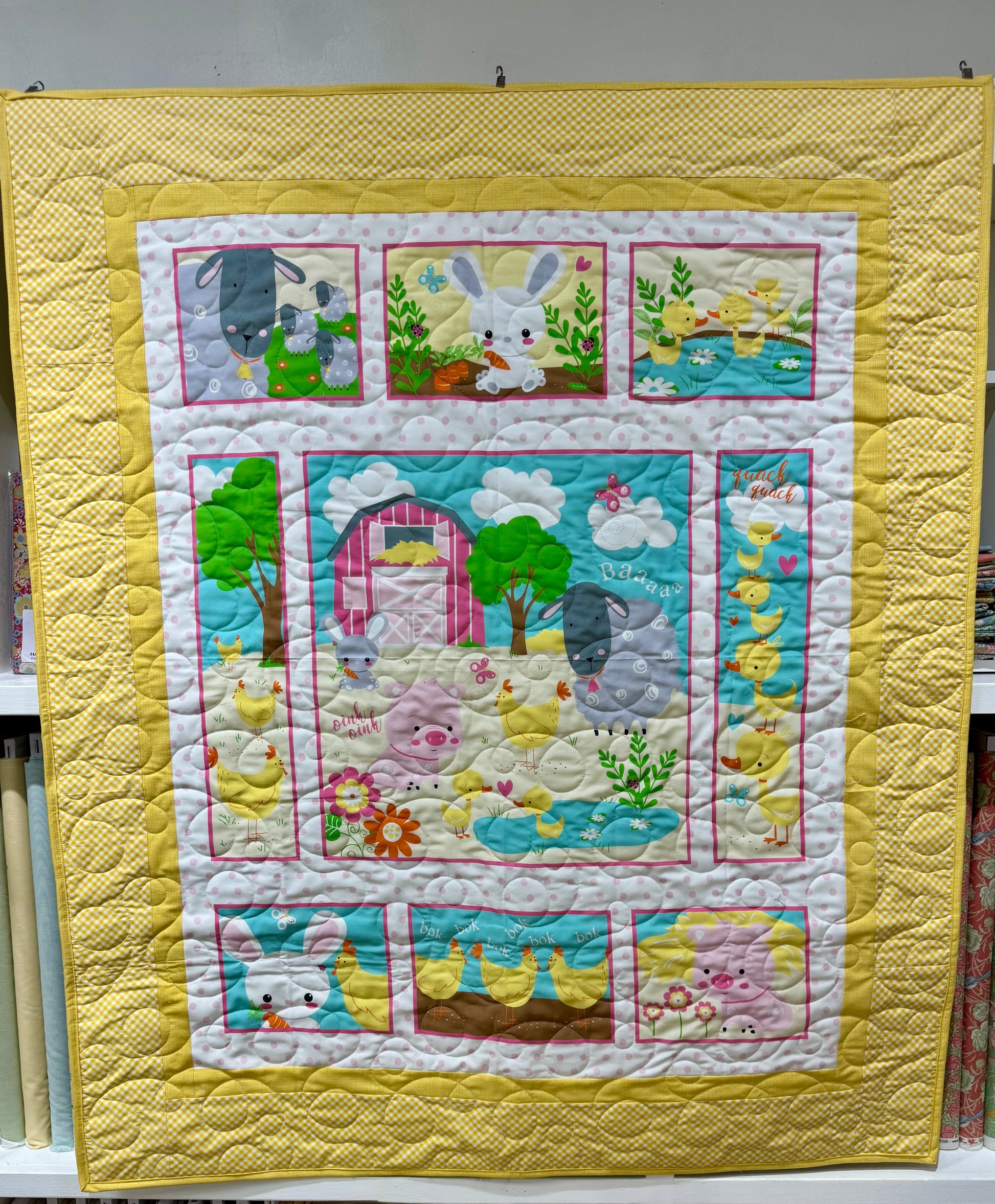 On The Farm Quilt Kit Quilt Size: Quilt Size: 42x46 ” Kit