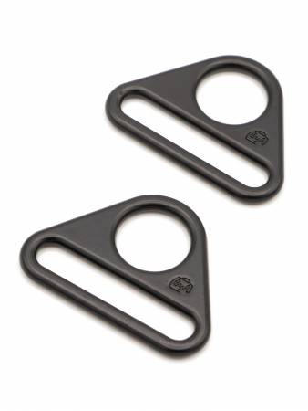 2  1-1/2in Triangle Rings Black Metal  Set of Two byAnnie