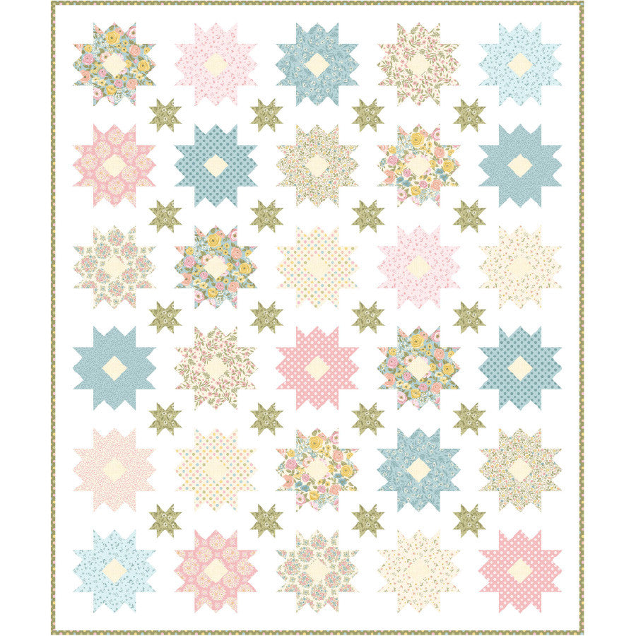 Layla Heavenly Blooms Quilt Kit Quilt Size: Quilt Size: 62” x 74” Pre Order Ships In February