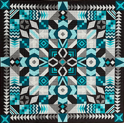 Daisy Dodge Ice Castles Quilt Block Foundation Paper & Pattern 33x33" Quilt Top