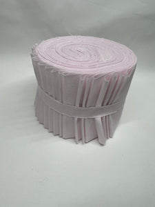 BENARTEX Superior Solids Jelly Roll 20 2.5" Strips Whisper Pink