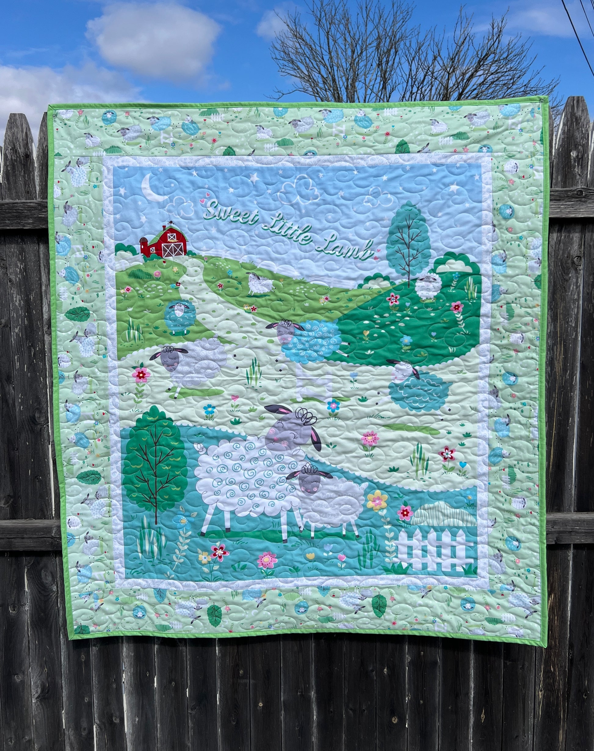 Sheep Quilt Kit Size: 42x46 ” Kit
