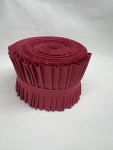 BENARTEX Superior Solids Jelly Roll 20 2.5" Strips Turkey Red