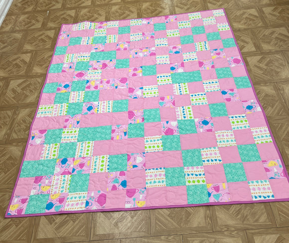 Tea Party Baby Quilt 62 By 53